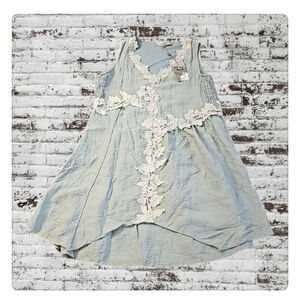 Pretty Angel Boho Linen Dress NWT Size L  $154